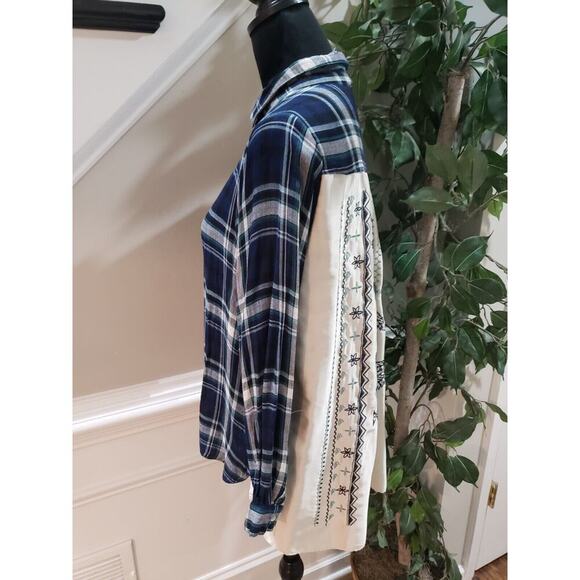 Jane And Delancey Womens Multicolor Collared Long Sleeve Button Down Shirt Large - Picture 4 of 12